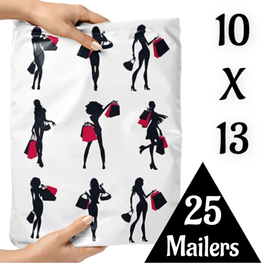 25 10X13 Poly Mailers Ladies Clutch Flat Shipping Envelopes PRICE IS FIRM - Picture 3 of 8